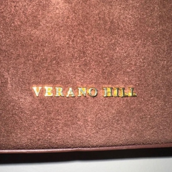 BRAND NEW! Verano Hill - dark brown suede handbag - Picture 4 of 6